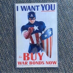 Captain America War Bonds Poster
